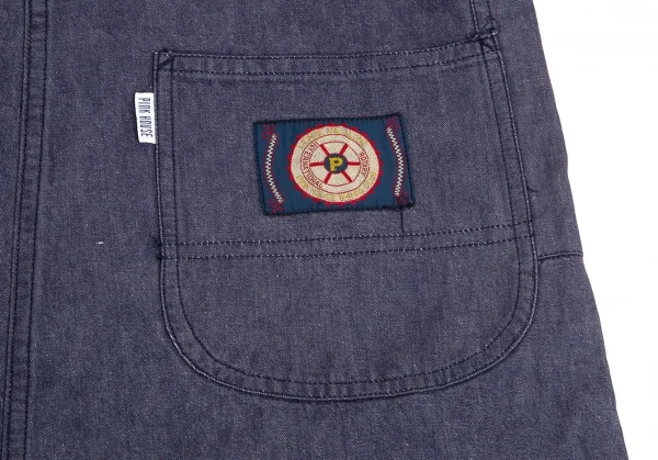 ピンクハウスPINK HOUSE 裾ロゴプリントワッペン貼り付けデニムジャンパーロングスカート インディゴM位 K-102700_018