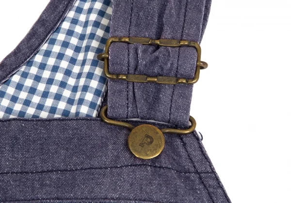 ピンクハウスPINK HOUSE 裾ロゴプリントワッペン貼り付けデニムジャンパーロングスカート インディゴM位 K-102700_007