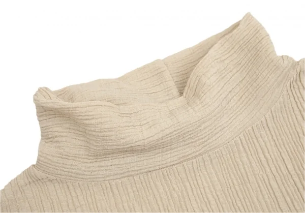 プランテーションPlantation ウール混シワプリーツハイネックトップス ベージュM K-102709_004