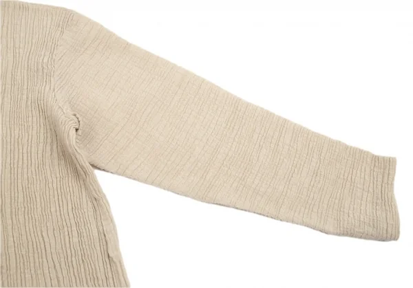 プランテーションPlantation ウール混シワプリーツハイネックトップス ベージュM K-102709_005