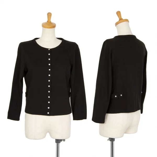 アニエスベーagnes b. メニースナップボタンカーディガン 黒3 K-102733_001