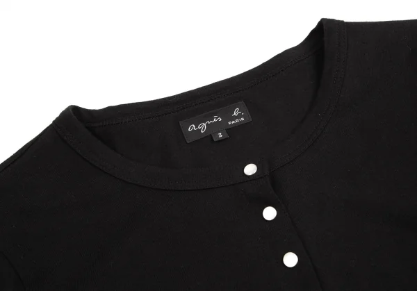 アニエスベーagnes b. メニースナップボタンカーディガン 黒3 K-102733_004