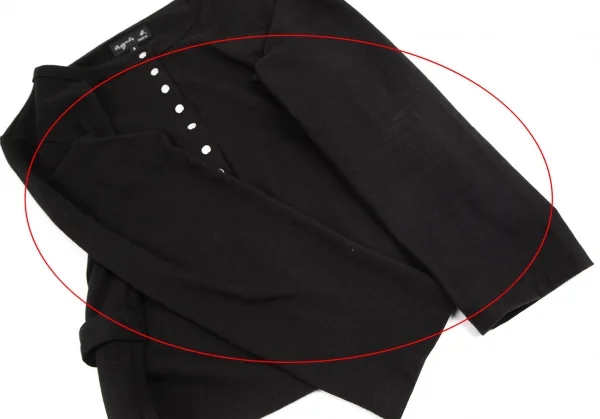 アニエスベーagnes b. メニースナップボタンカーディガン 黒3 K-102733_007