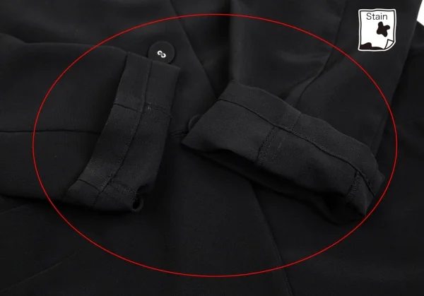 アニエスベーagnes b. ポリウエストコード4Bジャケット 黒3 K-102734_008