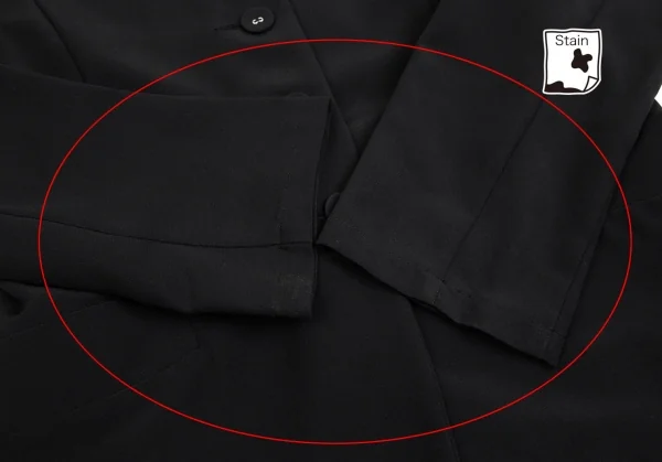 アニエスベーagnes b. ポリ4Bセットアップスーツ 黒38 K-102736_006