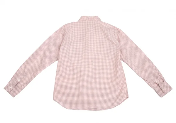 マドモアゼルノンノンMademoiselle NON NON ギンガムチェック長袖シャツ 白ピンク40L K-102750_013