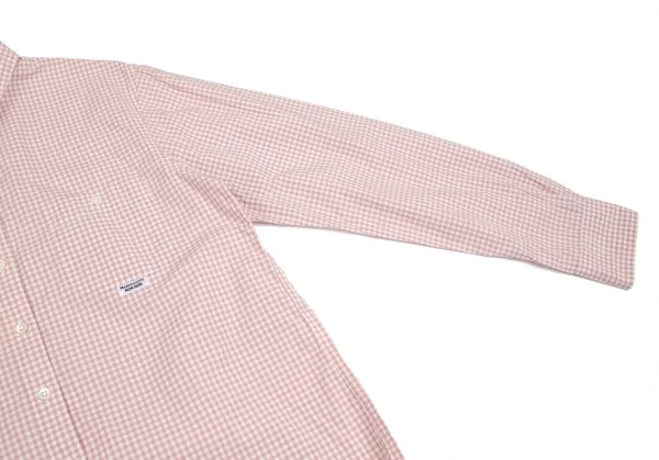 マドモアゼルノンノンMademoiselle NON NON ギンガムチェック長袖シャツ 白ピンク40L K-102750_008