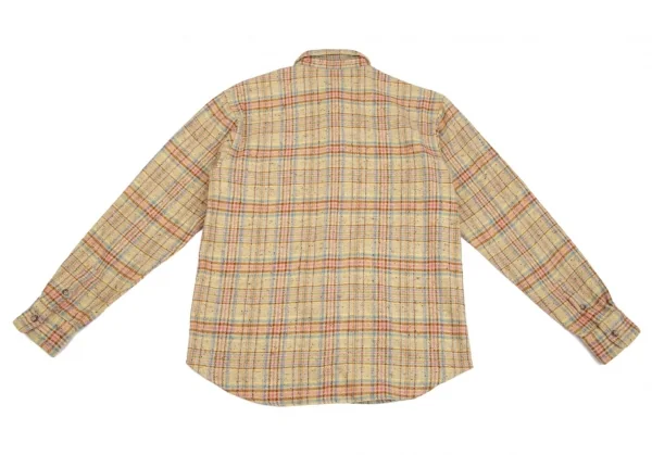 マドモアゼルノンノンMademoiselle NON NON カラフルチェックネップ長袖シャツ ベージュ他38M K-102761_012