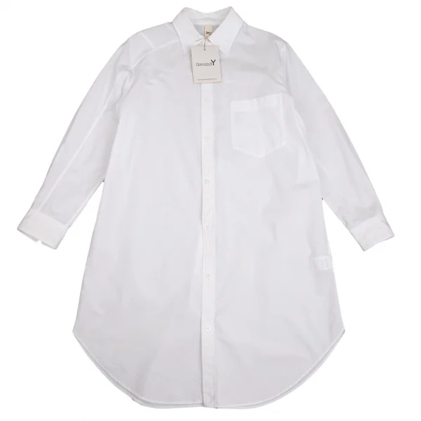 Ground Y Cotton Switching Long Length Shirt White 1 K-102767_001