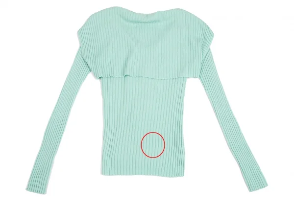 ジャンポールゴルチエ ファムJean Paul GAULTIER FEMME ウールセーラーネックリブニットセーター ミントグリーン40 K-102792_013