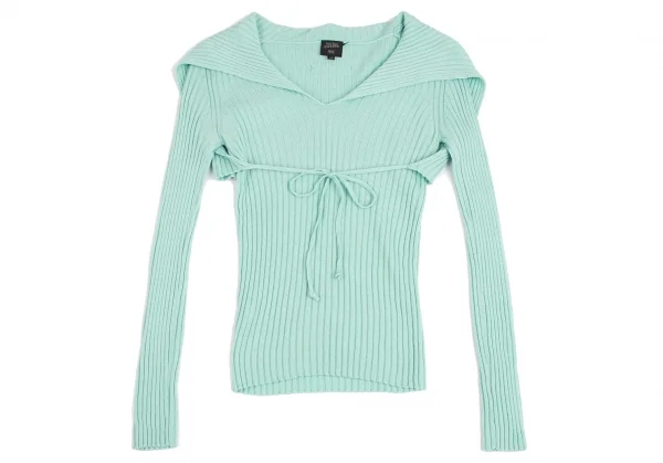 ジャンポールゴルチエ ファムJean Paul GAULTIER FEMME ウールセーラーネックリブニットセーター ミントグリーン40 K-102792_002