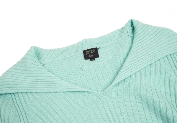 ジャンポールゴルチエ ファムJean Paul GAULTIER FEMME ウールセーラーネックリブニットセーター ミントグリーン40 K-102792_006