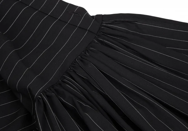 ジャンポールゴルチエ ファムJean Paul GAULTIER FEMME ストライプ切替スーパーロングスリーブシャツ 黒40 K-102793_010