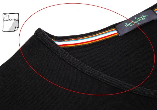 ポールスミス Paul Smith UNDER WEAR コットンVネックTシャツ 黒L K-102804_003