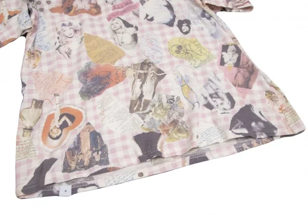 ヒステリックグラマー×コートニーラブHYSTERIC GLAMOUR×COURTNEY LOVE ガールギンガムチェックプリントパワーショルダー5分袖トップス マルチフリー K-102820_007