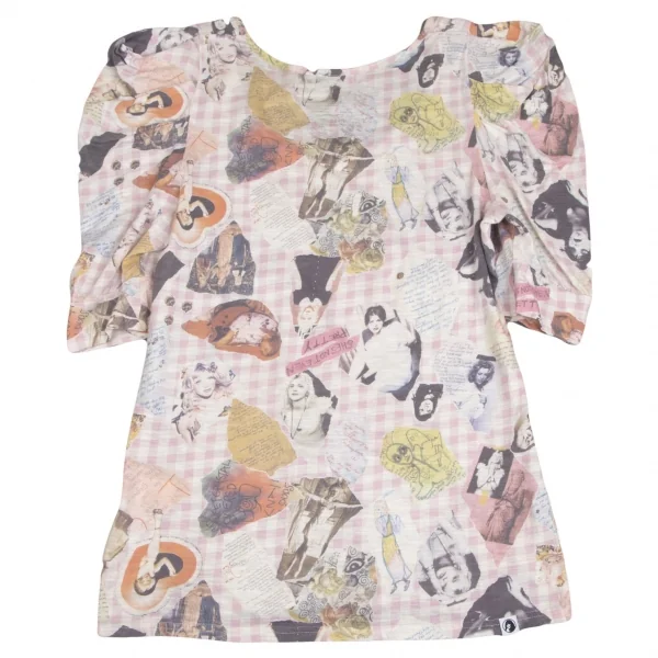 ヒステリックグラマー×コートニーラブHYSTERIC GLAMOUR×COURTNEY LOVE ガールギンガムチェックプリントパワーショルダー5分袖トップス マルチフリー K-102820_009