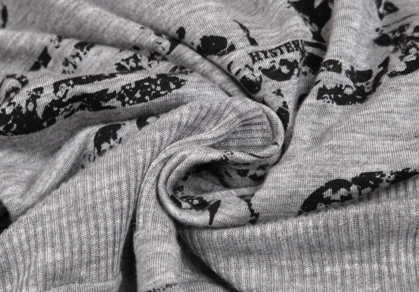 ヒステリックグラマーHYSTERIC GLAMOUR チェーン総柄リブ切替ノースリーブカットワンピース グレーフリー K-102821_012