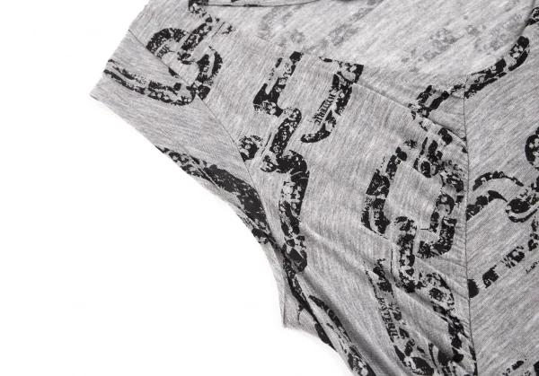 ヒステリックグラマーHYSTERIC GLAMOUR チェーン総柄リブ切替ノースリーブカットワンピース グレーフリー K-102821_005