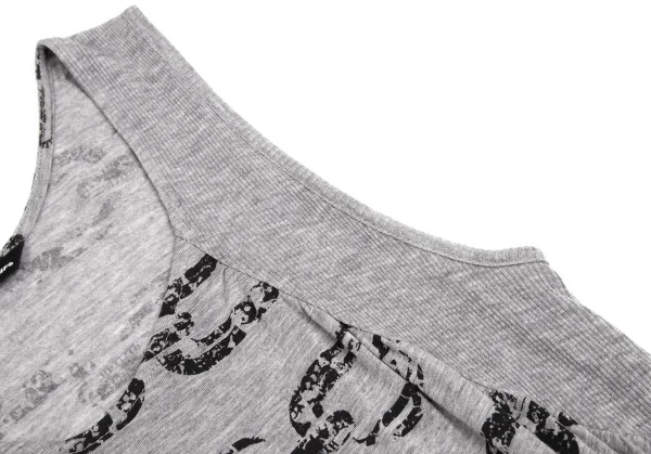 ヒステリックグラマーHYSTERIC GLAMOUR チェーン総柄リブ切替ノースリーブカットワンピース グレーフリー K-102821_006