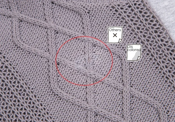 ヒステリックグラマーHYSTERIC GLAMOUR ガールプリントフロントスウェット切替ケーブルニットセーター グレーフリー K-102822_004