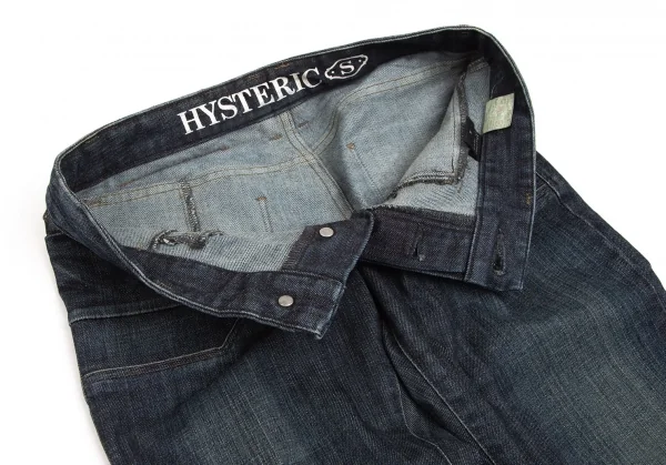 ヒステリックグラマーHYSTERIC GLAMOUR コットンストレッチクラッシュスキニーデニムパンツ インディゴS K-102823_006