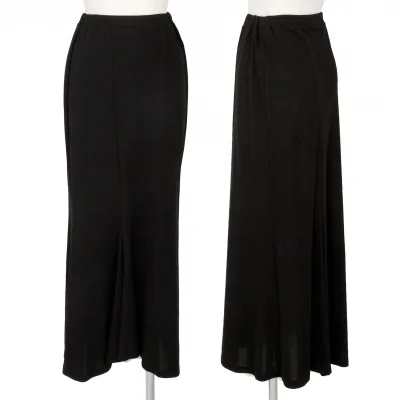 ヨウジヤマモト ファムYohji Yamamoto FEMME コットンカットロングフレアスカート 黒