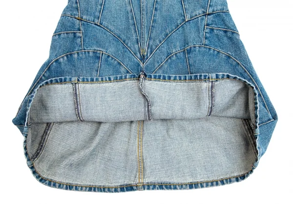 ジュンヤワタナベ コムデギャルソンJUNYA WATANABE COMME des GARCONS 切替デザインウォッシュドデニムスカート インディゴS K-102836_010