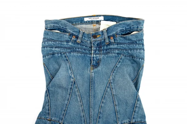 ジュンヤワタナベ コムデギャルソンJUNYA WATANABE COMME des GARCONS 切替デザインウォッシュドデニムスカート インディゴS K-102836_003