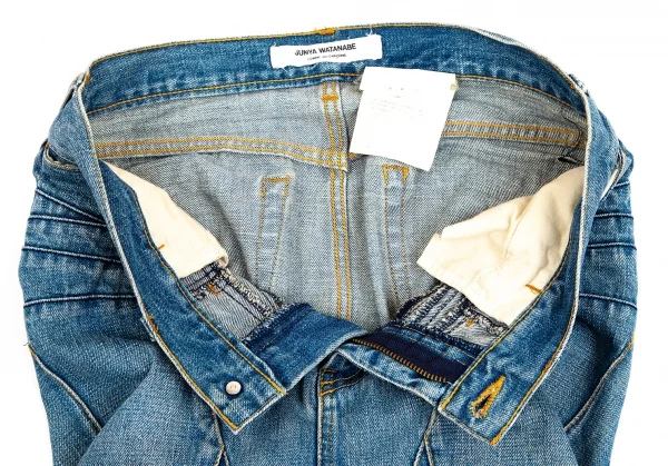 ジュンヤワタナベ コムデギャルソンJUNYA WATANABE COMME des GARCONS 切替デザインウォッシュドデニムスカート インディゴS K-102836_006