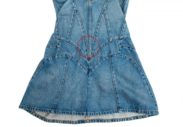 ジュンヤワタナベ コムデギャルソンJUNYA WATANABE COMME des GARCONS 切替デザインウォッシュドデニムスカート インディゴS K-102836_008