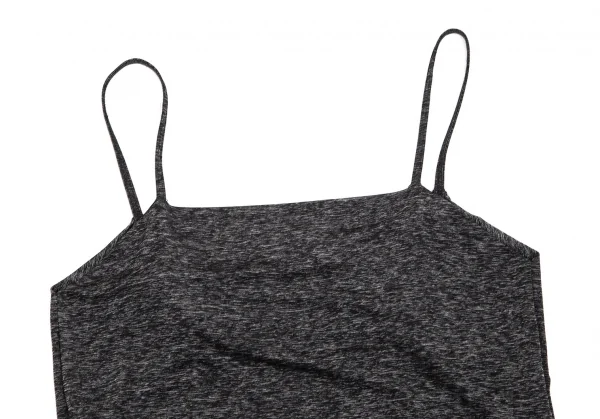 イッセイミヤケ フェットISSEY MIYAKE FETE ストレッチメランジキャミソール チャコール2 K-102838_008