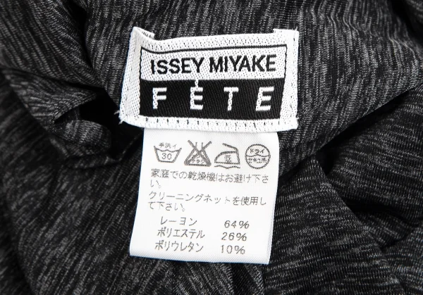 イッセイミヤケ フェットISSEY MIYAKE FETE ストレッチメランジチューブトップワンピース チャコール3 K-102839_012
