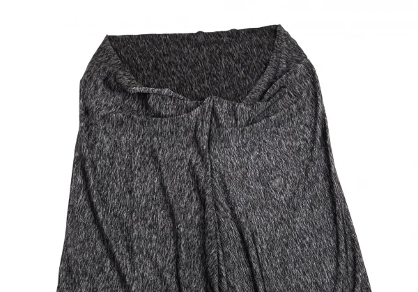 イッセイミヤケ フェットISSEY MIYAKE FETE ストレッチメランジチューブトップワンピース チャコール3 K-102839_008