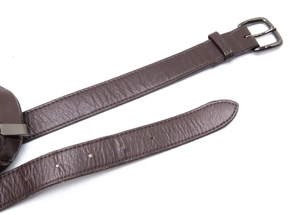 ISSEY MIYAKE ACCESSORY Leather Triangle Body Bag K-102849_009