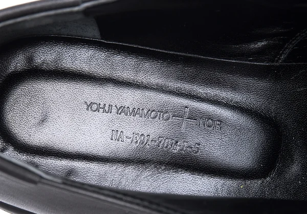 ヨウジヤマモト ノアールYohji Yamamoto NOIR レザーセンタージップ厚底スニーカー 黒24.5位 K-102855_012