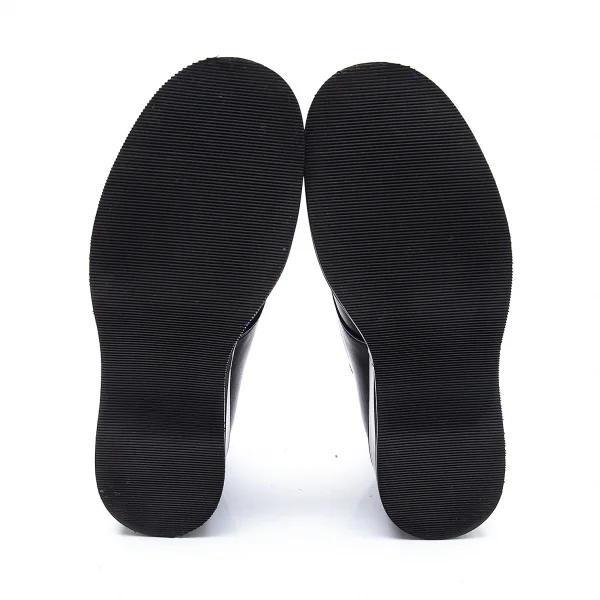 ヨウジヤマモト ノアールYohji Yamamoto NOIR レザーセンタージップ厚底スニーカー 黒24.5位 K-102855_006