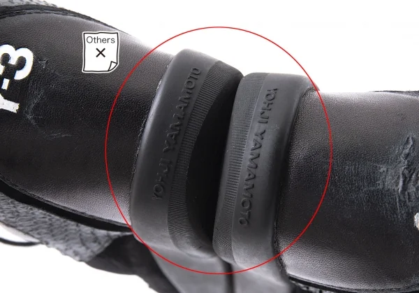 ワイスリーY-3 SUKITA II パイソン切替インヒールスニーカー 黒UK6(24位) K-102856_012