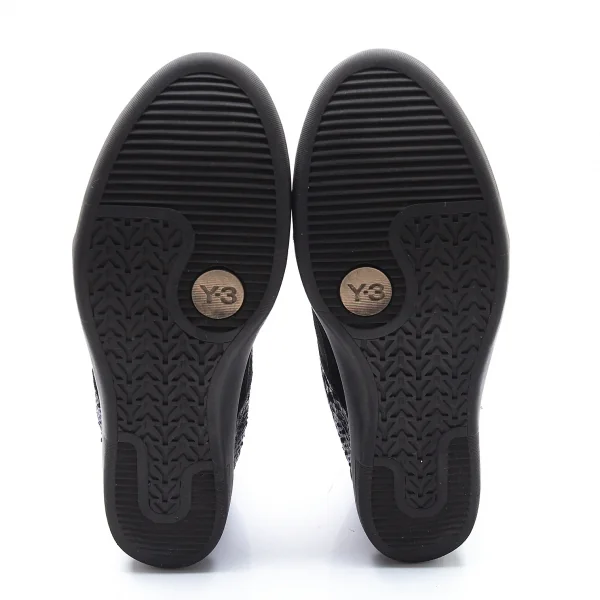 ワイスリーY-3 SUKITA II パイソン切替インヒールスニーカー 黒UK6(24位) K-102856_013