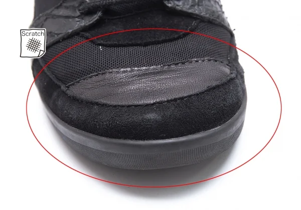 ワイスリーY-3 SUKITA II パイソン切替インヒールスニーカー 黒UK6(24位) K-102856_015