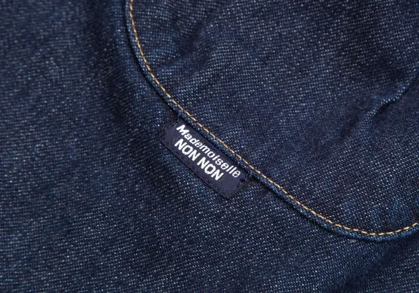 マドモアゼルノンノンMademoiselle NON NON サイドボタンデニムワイドショートパンツ インディゴ40L K-102865_012