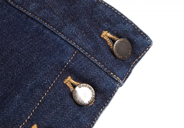 マドモアゼルノンノンMademoiselle NON NON サイドボタンデニムワイドショートパンツ インディゴ40L K-102865_003