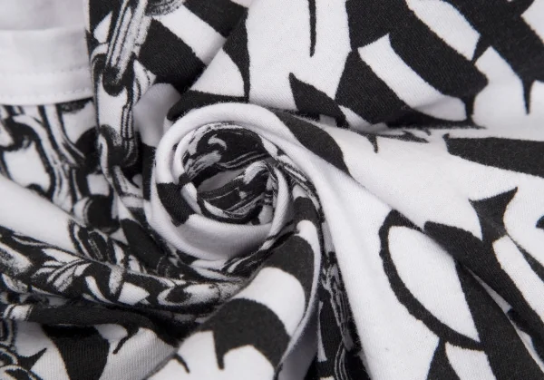 コムデギャルソン オムプリュスCOMME des GARCONS HOMME PLUS MIKITYPE チェーンカリグラフィープリントTシャツ 白S K-102878_012