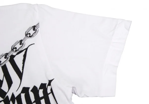 コムデギャルソン オムプリュスCOMME des GARCONS HOMME PLUS MIKITYPE チェーンカリグラフィープリントTシャツ 白S K-102878_005