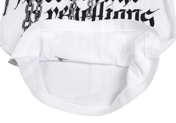 コムデギャルソン オムプリュスCOMME des GARCONS HOMME PLUS MIKITYPE チェーンカリグラフィープリントTシャツ 白S K-102878_008