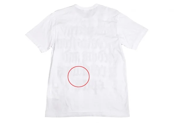 コムデギャルソン オムプリュスCOMME des GARCONS HOMME PLUS MIKITYPE チェーンカリグラフィープリントTシャツ 白S K-102878_009