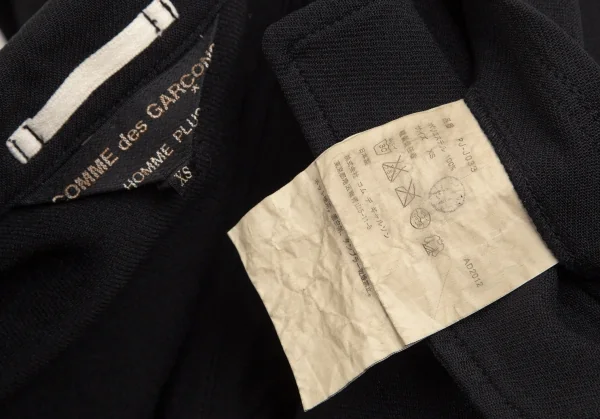 コムデギャルソン オムプリュスCOMME des GARCONS HOMME PLUS エステルラウンドカラージャケット 黒XS K-102885_015