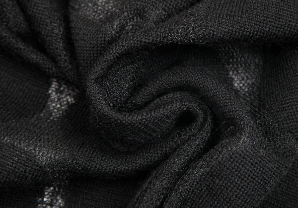 リミフゥLIMI feu ドットジャガードタートルネック前掛けデザインワンピース 黒S K-102896_010