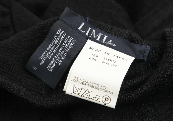 リミフゥLIMI feu ドットジャガードタートルネック前掛けデザインワンピース 黒S K-102896_011
