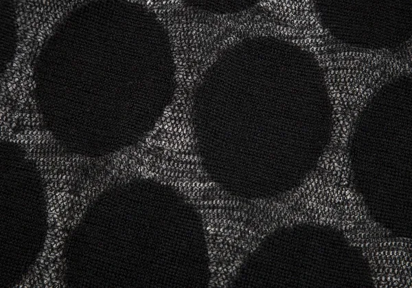 リミフゥLIMI feu ドットジャガードタートルネック前掛けデザインワンピース 黒S K-102896_008