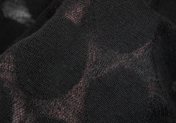 リミフゥLIMI feu ドットジャガードタートルネック前掛けデザインワンピース 黒S K-102896_009